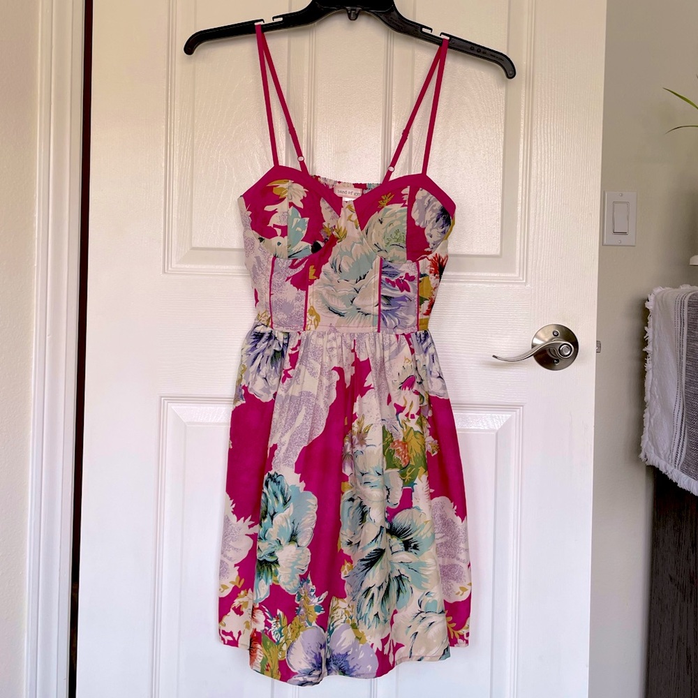 NWOT Floral Bustier Dress